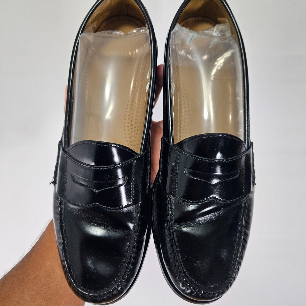 Cole Haan Pinch Penny Black Leather Penny Loafer Dress Shoes Men's 12 D - Picture 4 of 9